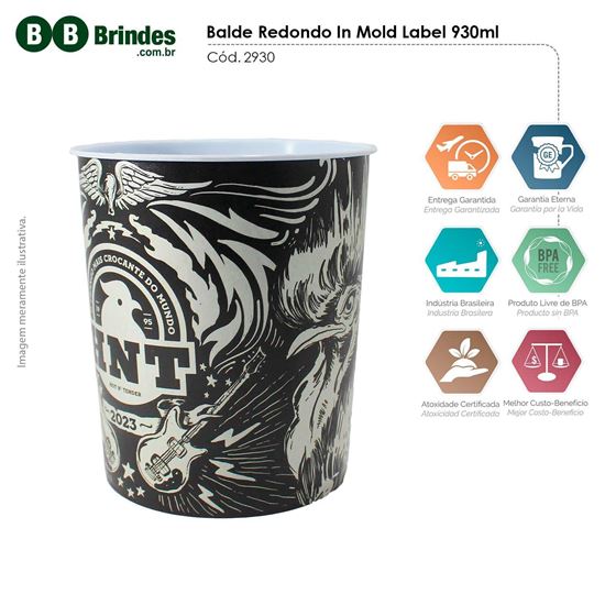 Imagem de Balde Redondo in Mold Label 930ml