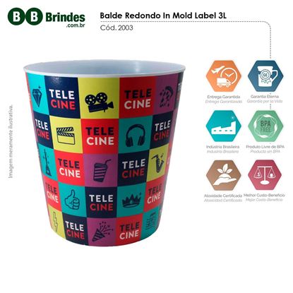 Imagem de Balde Redondo in Mold Label 3L